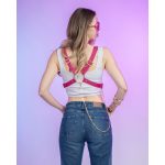 Sötétrózsaszín rövid hám