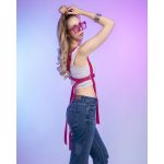 Sötétrózsaszin hosszú hám